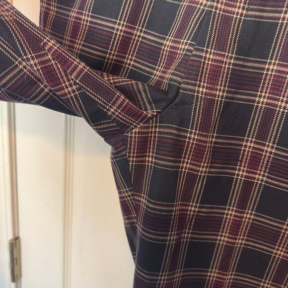 Vintage Unbranded High Waist Wide Leg Plaid Pants Size S? Academia Fall Preppy - Picture 3 of 7